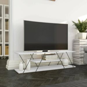 120x33x30cm Holz Weiß Dmora Möbel Wohnzimmermöbel TV-Möbel
