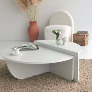 wohnli-moebel-suche-M24141037-1 Wohnzimmertisch Holzeffekt weiß 90x90 cm 90x35x90cm Holz Weiß Dmora Möbel Wohnzimmermöbel Couchtische