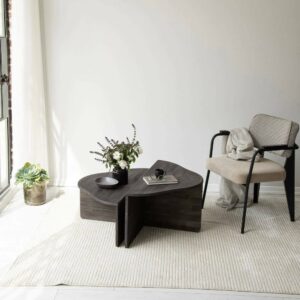 Wohnzimmertisch Holz anthrazit 90x90  cm 90x40x90cm Holz Schwarz Dmora Möbel Wohnzimmermöbel Couchtische