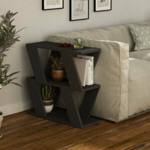 wohnli-moebel-suche-M24141205-1 Wohnzimmertisch Holzeffekt anthrazit 60x22 cm 60x57x22cm Holz Schwarz Dmora Möbel Wohnzimmermöbel Couchtische