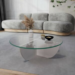 wohnli-moebel-suche-M24141206-1 Couchtisch aus beschichtetem Holz Weiß 90x90x30h cm 90x30x90cm Holz Weiß Dmora Möbel Wohnzimmermöbel Couchtische