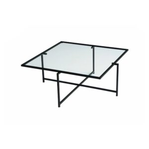 Wohnli Möbelsuche - Wohnzimmertisch im Glas schwarz 85x85  cm