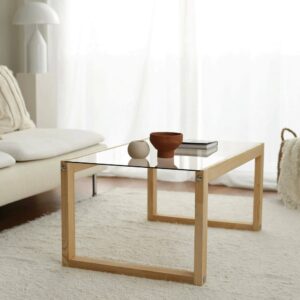 wohnli-moebel-suche-M24141227-1 Couchtisch aus braunem Eichen-Massivholz 85x40x55cm Holz Braun Dmora Möbel Wohnzimmermöbel Couchtische