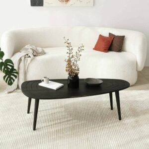 Wohnzimmertisch Holz anthrazit 115x50  cm 115x38x50cm Holz Schwarz Dmora Möbel Wohnzimmermöbel Couchtische