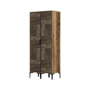 wohnli-moebel-suche-M24141263 Wohnli Möbelsuche - Kleiderschrank 2 Türen Holzeffekt walnuss