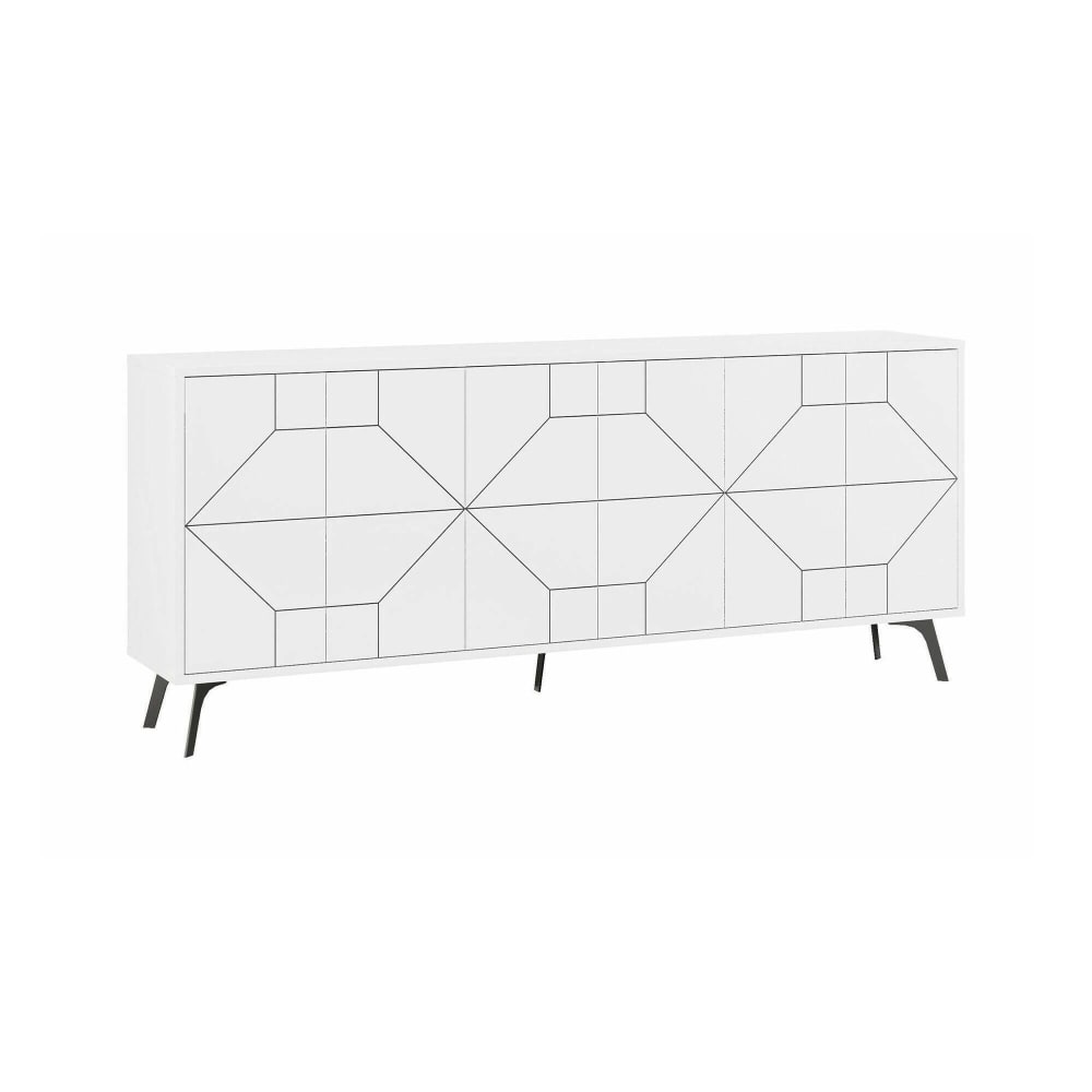 Wohnli Möbelsuche - Kommode Holzeffekt weiß 184x35  cm