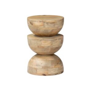 wohnli-moebel-suche-M24142869-1 Beistelltisch aus naturfarbenem Mangoholz Ø 30 30x45x30cm Holz Beige sweeek Möbel Wohnzimmermöbel Beistelltische