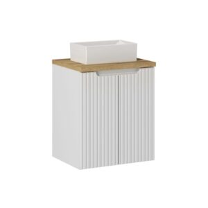 Weiß und Holzoptik