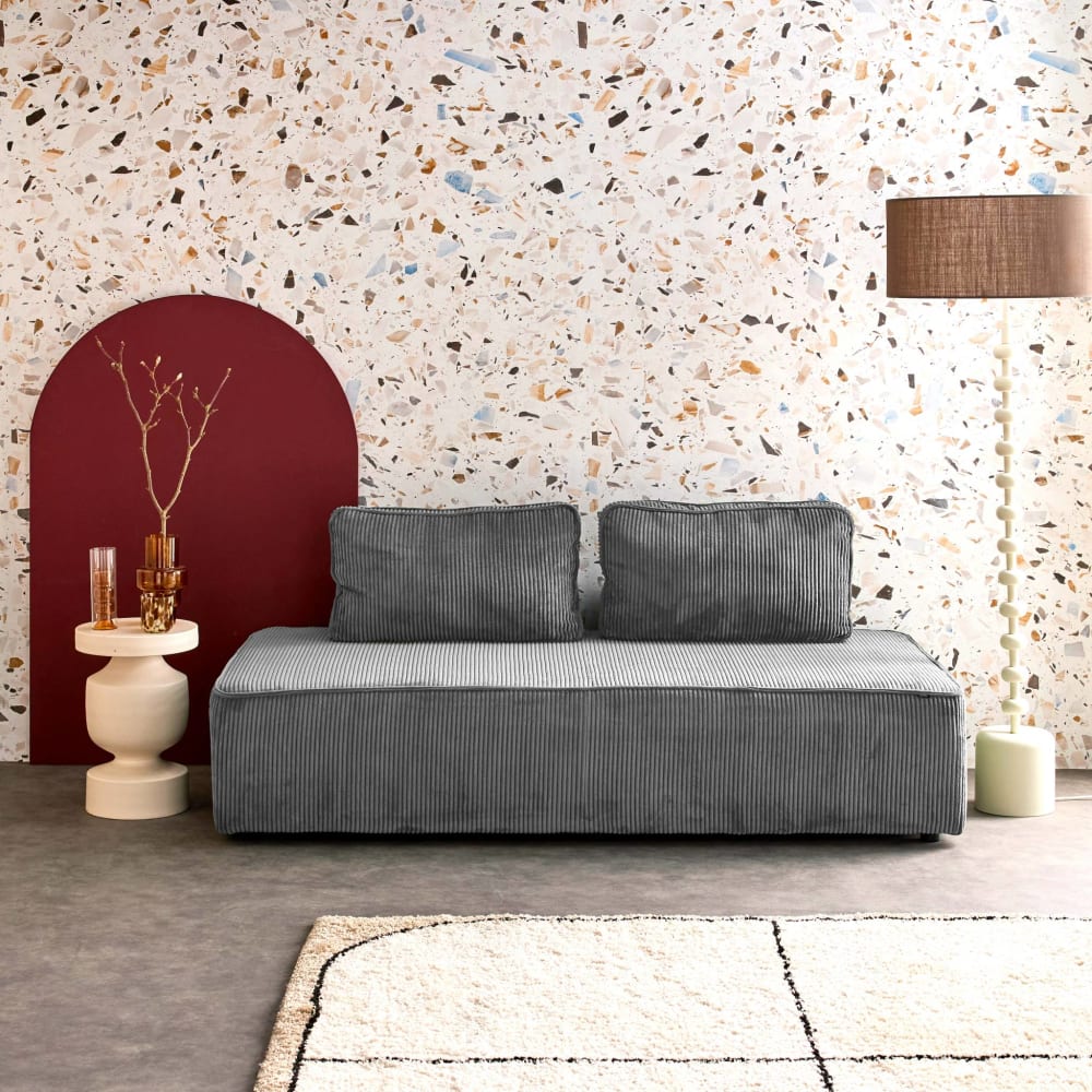 Wohnli Möbelsuche - 2-Sitzer Sessel für ein modulares Sofa dunkelgrau