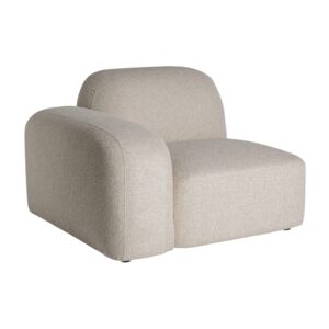 Ecksofamodul aus Polyester in Cremefarbe 105x105x76cm 105x76x105cm Polyester Beige Kodu Sofas und Sessel Sofas Ecksofas