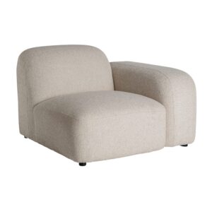 Cremefarbenes Ecksofa-Modul aus Polyester - 105x106x74 cm 105x74x106cm Polyester Beige Kodu Sofas und Sessel Sofas Ecksofas