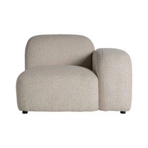 Wohnli Möbelsuche - Cremefarbenes Ecksofa-Modul aus Polyester - 105x106x74 cm