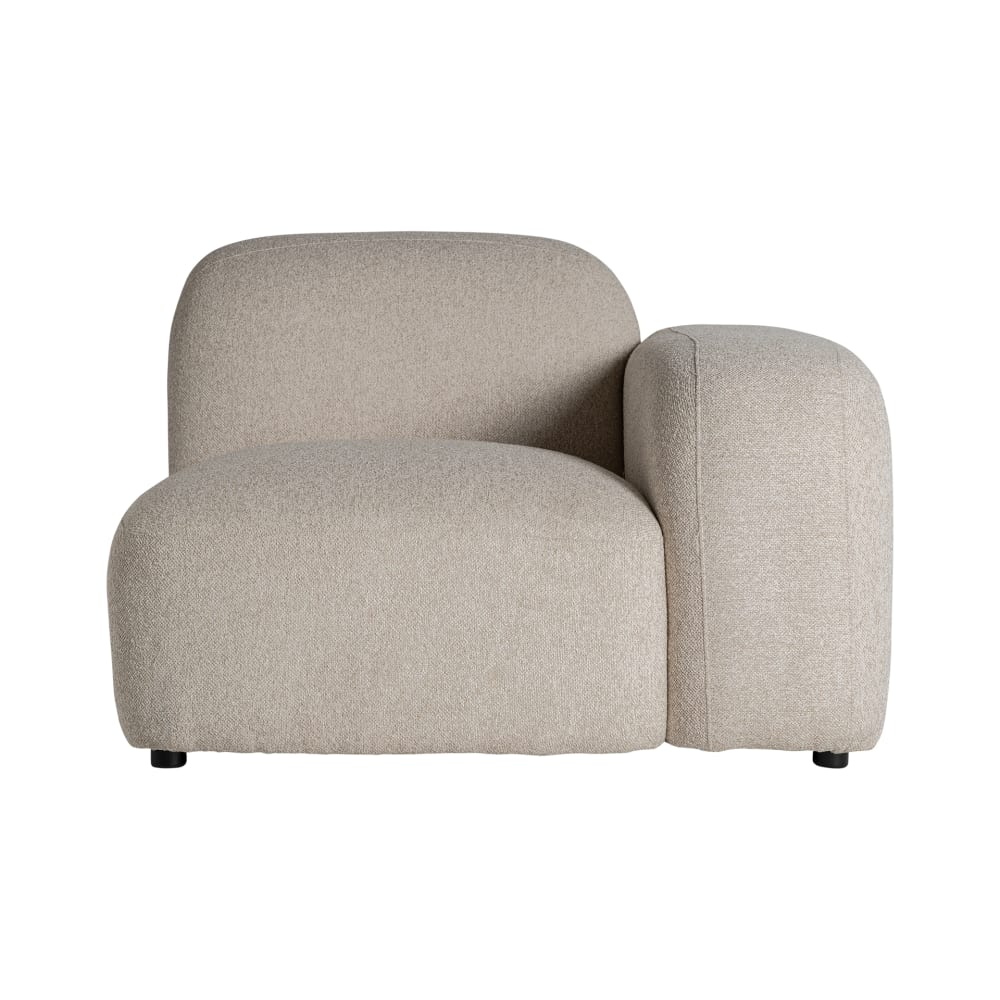 Wohnli Möbelsuche - Cremefarbenes Ecksofa-Modul aus Polyester - 105x106x74 cm