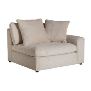 Ecksofamodul aus Polyester in der Farbe Creme 110x105x82cm 110x82x105cm Polyester Beige Kodu Sofas und Sessel Sofas Ecksofas
