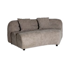 Sofa-Modul 167x102x76cm aus grauem Polyester 167x76x102cm Polyester Grau Kodu Sofas und Sessel Sofas Modulare Sofas