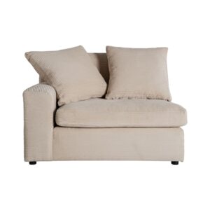 Wohnli Möbelsuche - Ecksofamodul aus Polyester in der Farbe Creme 110x105x82cm