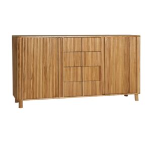 Anrichte aus Holz in hellbrauner Farbe 160x40x90cm 160x90x40cm Spanplatte Braun Kodu Möbel Esszimmermöbel Sideboards, Highboards & niedrige Anrichten
