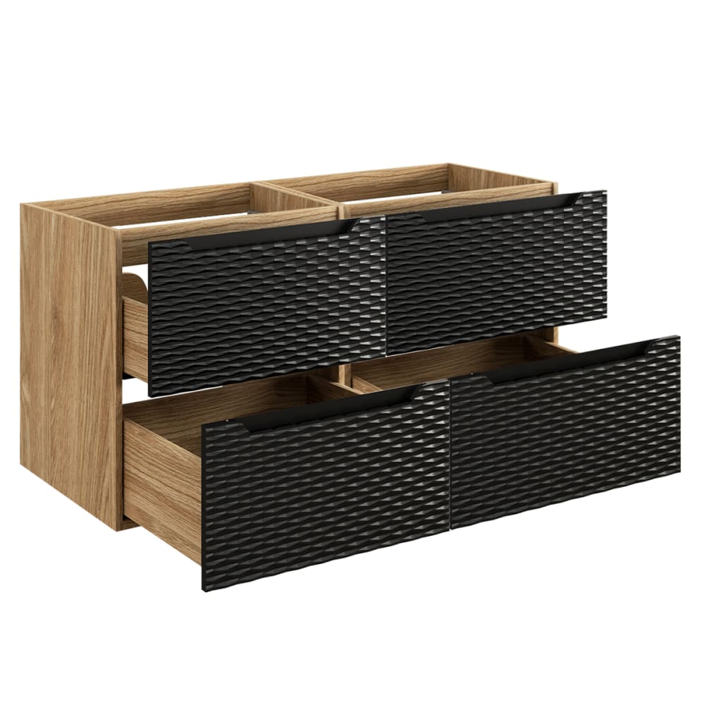 Schwarz und Holzoptik