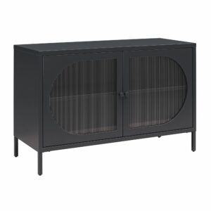 Wohnli Möbelsuche - Vitrine mit 2 Glastüren aus Metall