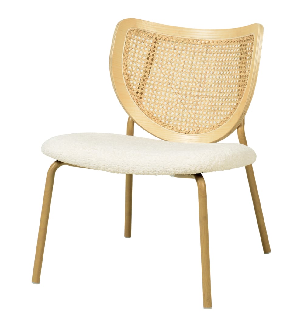 Wohnli Möbelsuche - Sessel aus Ecru- Schlingenstoff