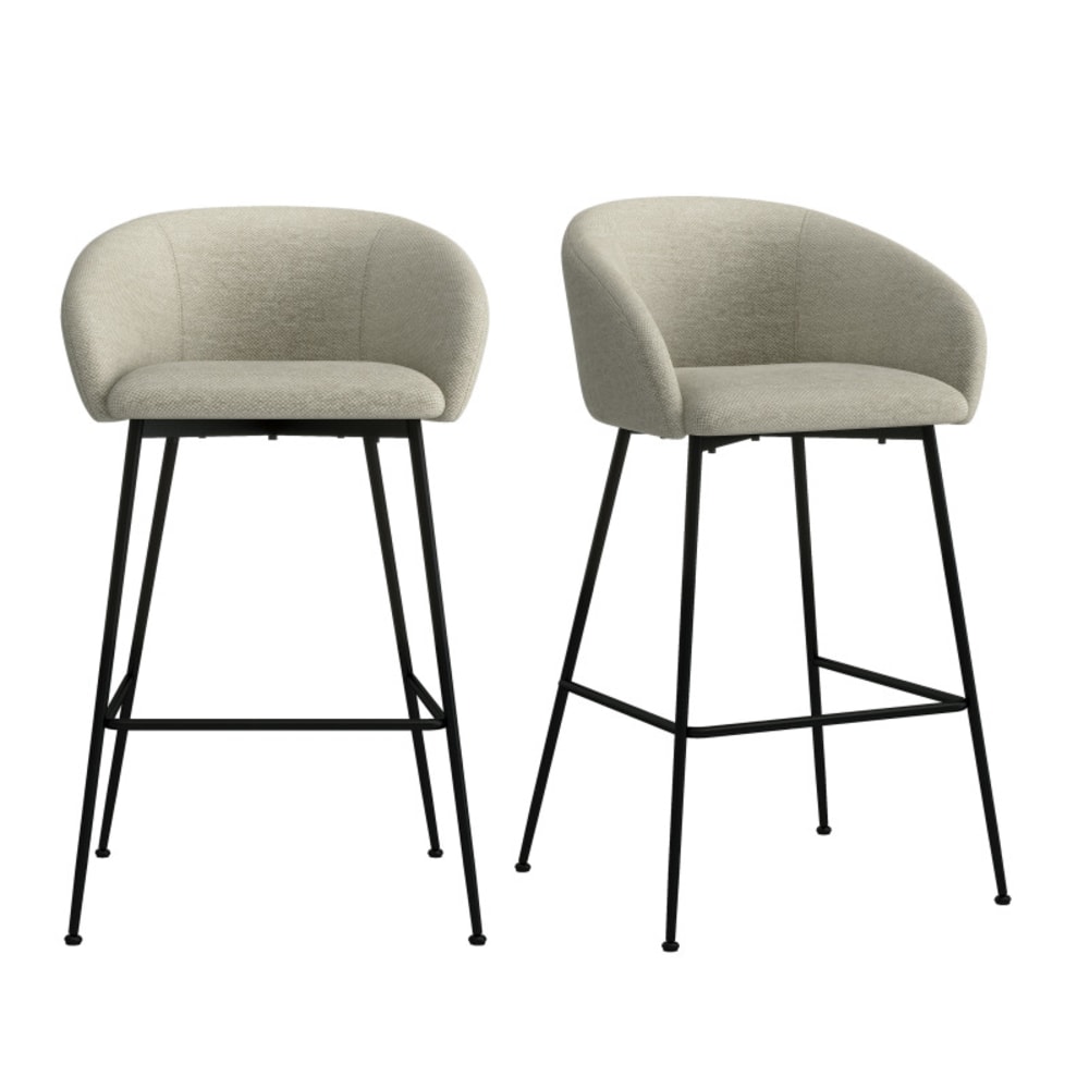 wohnli-moebel-suche-M24147531 Wohnli Möbelsuche - Barstuhl aus Stoff Luxury Grège (x2)