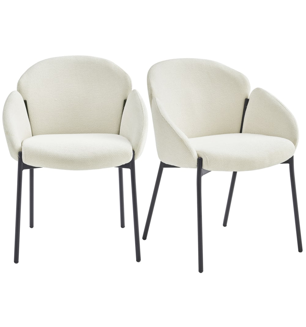 Wohnli Möbelsuche - Stuhl aus Stoff Luxury Ecru (x2)