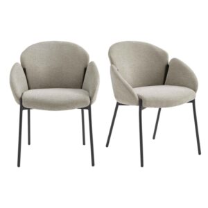 Wohnli Möbelsuche - Stuhl aus Stoff Luxury Grège (x2)