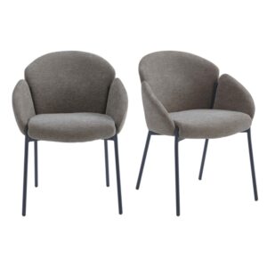 Wohnli Möbelsuche - Stuhl aus Stoff Luxury Braun (x2)