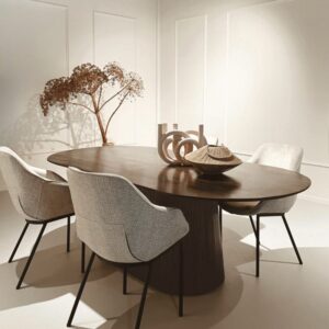wohnli-moebel-suche-M24147564-1 Esstisch Oval 8 Personen 200 cm aus braunem holz 200x76x110cm Holz Braun Moloo Möbel Esszimmermöbel Esstische