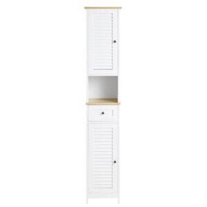 wohnli-moebel-suche-M24147866 Wohnli Möbelsuche - Hochschrank mit 1 offenem fach aus weißnatur