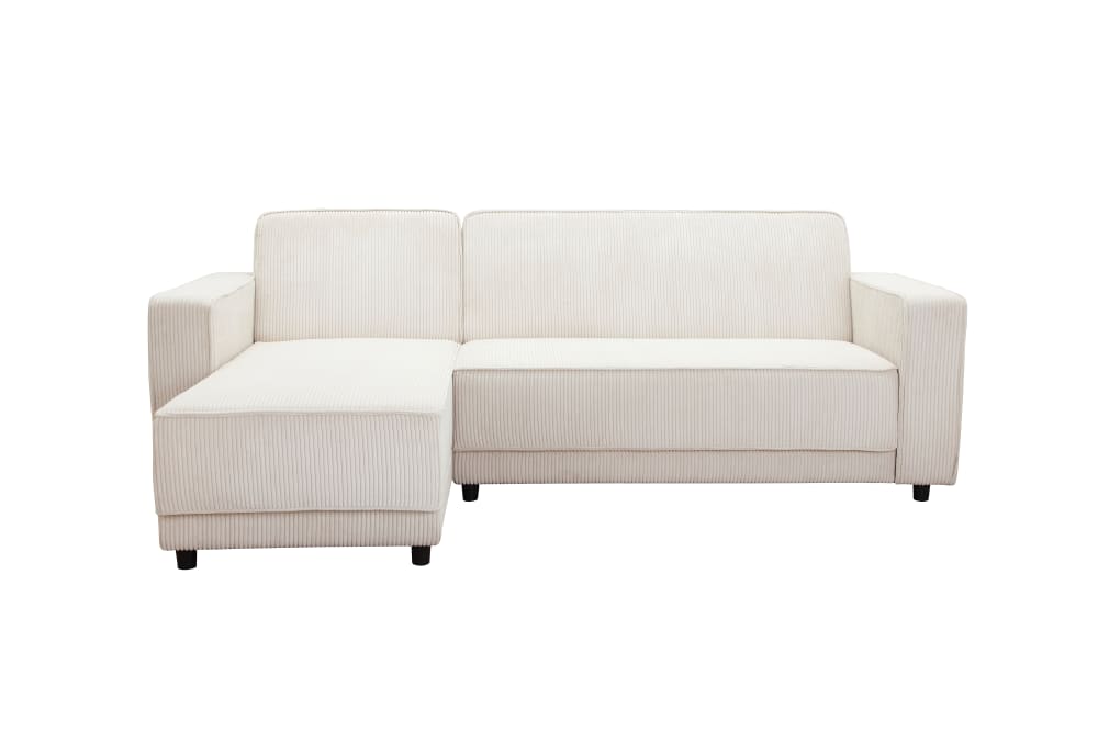Wohnli Möbelsuche - Schlafsofa 3-Sitzer mit Chaiselongue aus Stoff