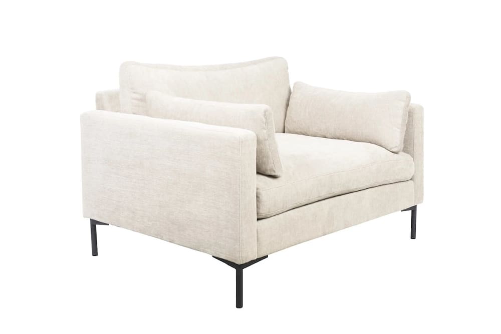 101x82x125cm Stoff Weiß Zuiver Sofas und Sessel Sessel, Poufs und Fußbänke Sessel