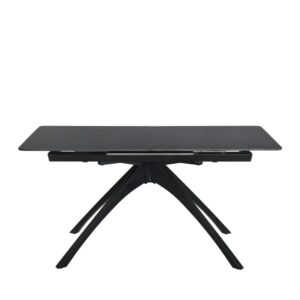 wohnli-moebel-suche-M24149192 Wohnli Möbelsuche - Ausziehbarer Tisch für 4/8 Personen aus schwarzem Stein 150/200x76 cm