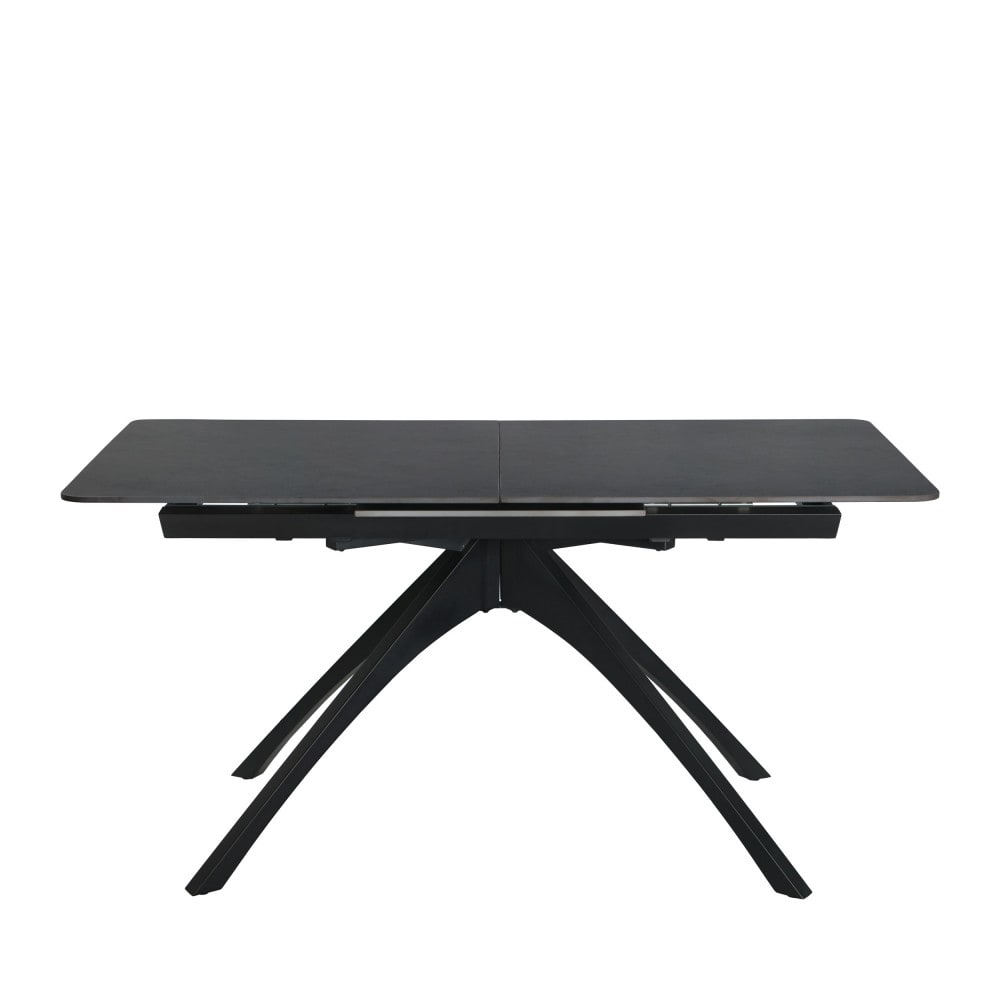 wohnli-moebel-suche-M24149192 Wohnli Möbelsuche - Ausziehbarer Tisch für 4/8 Personen aus schwarzem Stein 150/200x76 cm