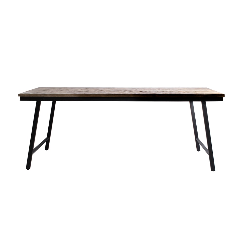 wohnli-moebel-suche-M24149452 Wohnli Möbelsuche - Konsolentisch aus teakholz und schwarzm eisen in braun