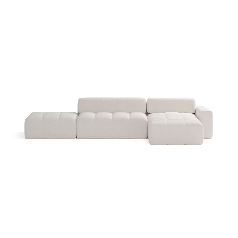 Wohnli Möbelsuche - Ecksofa aus Bouclé-Stoff 5-Sitzer