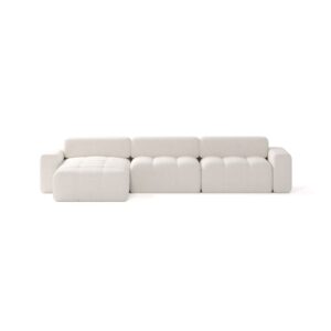 Wohnli Möbelsuche - Ecksofa aus Bouclé-Stoff 300x140 cm
