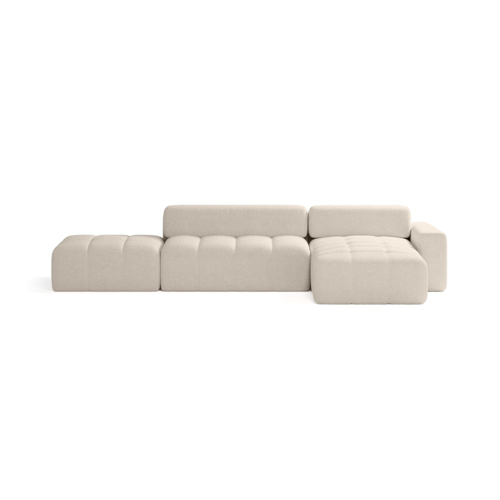 Wohnli Möbelsuche - Ecksofa aus Bouclé-Stoff 5-Sitzer