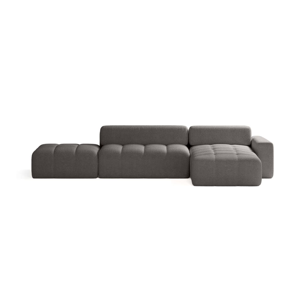 Wohnli Möbelsuche - Ecksofa aus Bouclé-Stoff 5-Sitzer