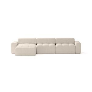 Wohnli Möbelsuche - Ecksofa aus Bouclé-Stoff 300x140 cm