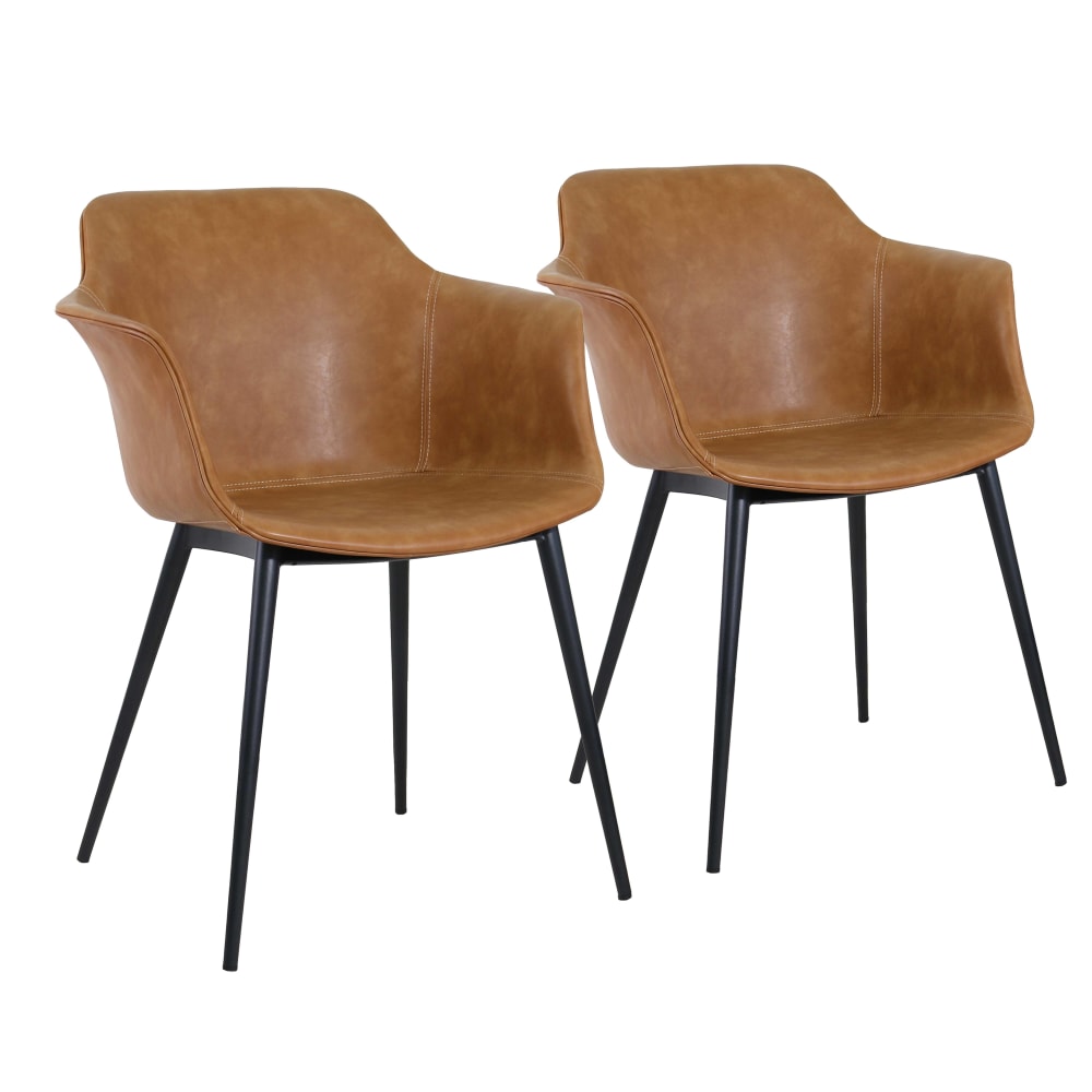 wohnli-moebel-suche-M24150746 Wohnli Möbelsuche - 2er-Set Industriesessel aus Stahl und Textilien in braun