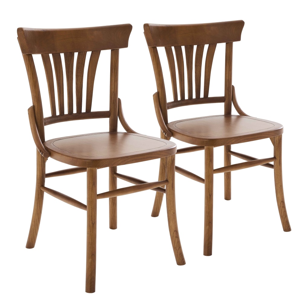 wohnli-moebel-suche-M24150758 Wohnli Möbelsuche - Set mit 2 Stühlen im skandinavischen Stil aus dunklem Ulmenholz