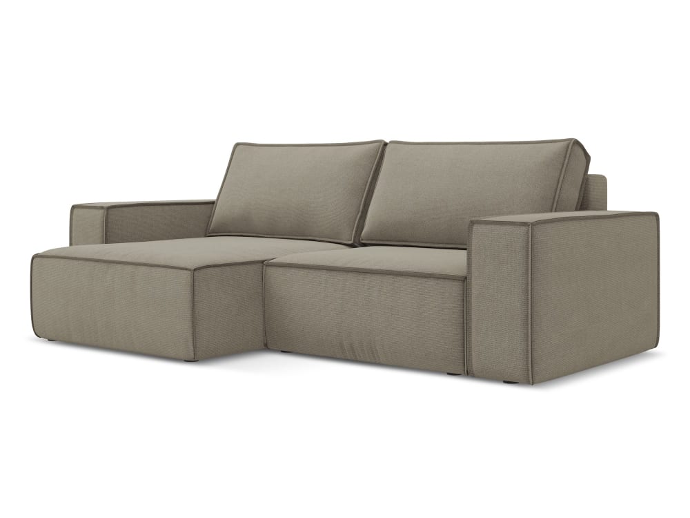 Wohnli Möbelsuche - 2-Sitzer Ecksofa mit Schlaffunktion Links aus Strukturstoff