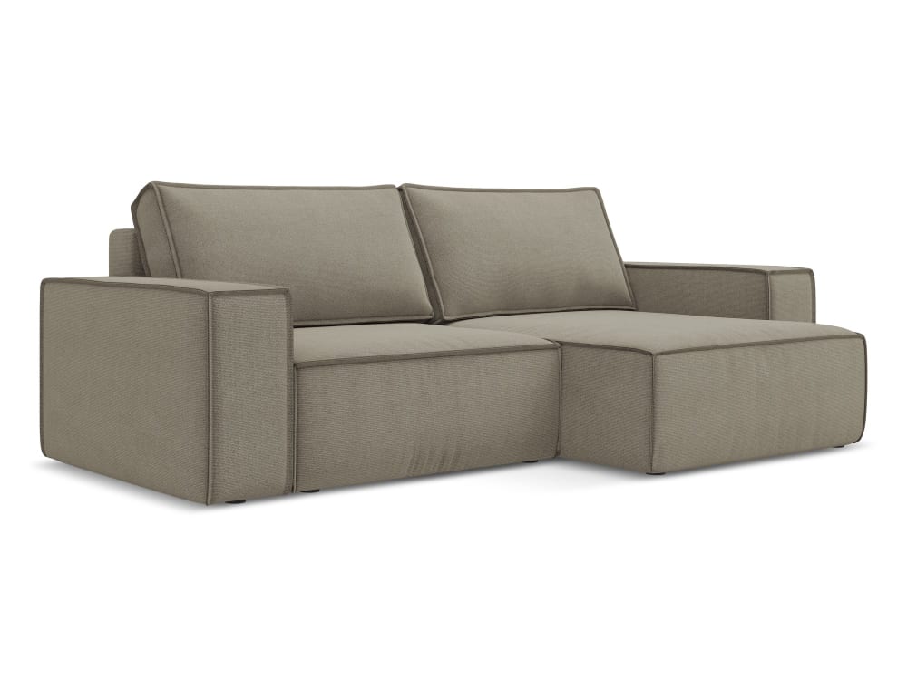 Wohnli Möbelsuche - 2-Sitzer Ecksofa mit Schlaffunktion Rechts aus Strukturstoff