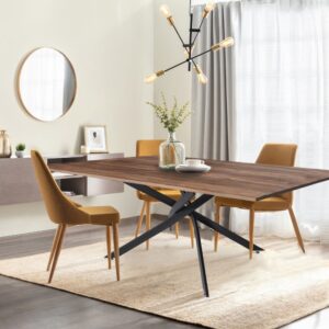 wohnli-moebel-suche-M24152296-1 Esstisch für 6 Personen mit Holzeffekt 160x90cm 160x75x90cm Holz Braun Weber industries Möbel Esszimmermöbel Esstische