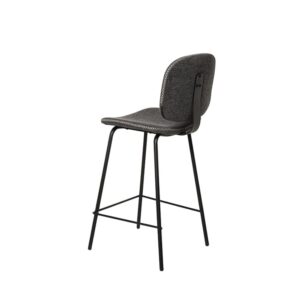 Originaler niedriger Hocker aus Stoff in Dunkelgrau. 40x90x40cm PES - Polyester Grau Koketto Home Möbel Wohnzimmermöbel Hocker