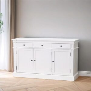 Sideboard Amaretta 142x86x45cm Holz Weiß ebuy24 Möbel Esszimmermöbel Sideboards, Highboards & niedrige Anrichten