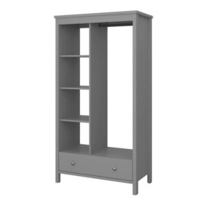 wohnli-moebel-suche-M24153766-1 Kleiderschrank Tromsø 90x170x45cm Spanplatte Grau ebuy24 Möbel Schlafzimmermöbel Schränke