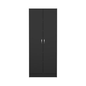 wohnli-moebel-suche-M24153771-1 Kleiderschrank Fox 70x171x35cm Spanplatte Schwarz ebuy24 Möbel Schlafzimmermöbel Schränke