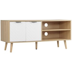 wohnli-moebel-suche-M24155713 Wohnli Möbelsuche - Skandinavischer weißer Holzfernsehtisch auf Beinen